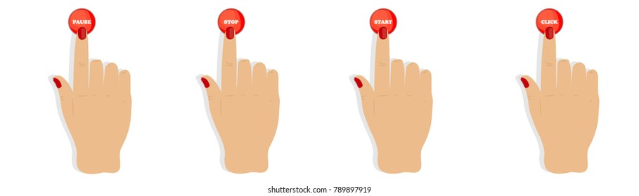 Hand cursor set.Vector illustration