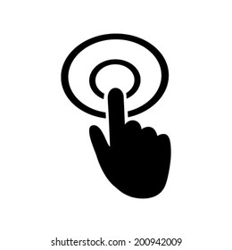 Hand cursor sign icon. Hand pointer symbol. Modern UI website navigation. Flat design. EPS 10.