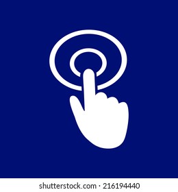 Hand cursor sign icon. Hand pointer symbol. Modern UI website navigation. Flat design. EPS 10.