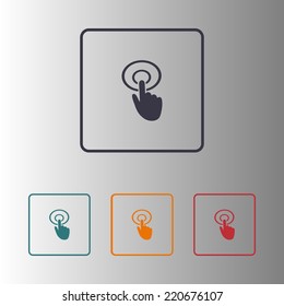 Hand cursor sign icon. Hand pointer symbol. Modern UI website navigation. Flat design. EPS 10.