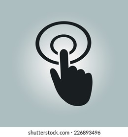 Hand cursor sign icon. Hand pointer symbol. Modern UI website navigation. Flat design. EPS 10.