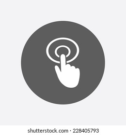 Hand cursor sign icon. Hand pointer symbol. Modern UI website navigation. Flat design. EPS 10.