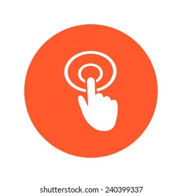 Hand cursor sign icon. Hand pointer symbol. Modern UI website navigation. Flat design. EPS 10.