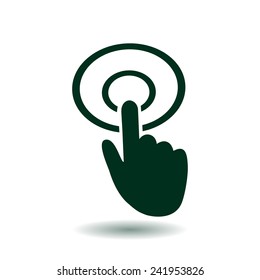Hand cursor sign icon. Hand pointer symbol. Modern UI website navigation. Flat design. EPS 10.