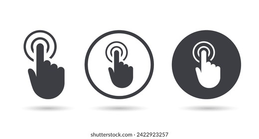 Hand cursor sign icon. Hand pointer symbol. Hand cursor buttons vector