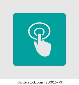 Hand cursor sign icon. Hand pointer symbol. Modern UI website navigation. Flat design. EPS 10.