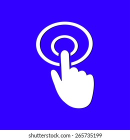 Hand cursor sign icon. Hand pointer symbol. Modern UI website navigation. Flat design. EPS 10.