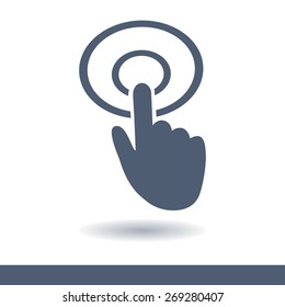 Hand cursor sign icon. Hand pointer symbol. Modern UI website navigation. Flat design. EPS 10.