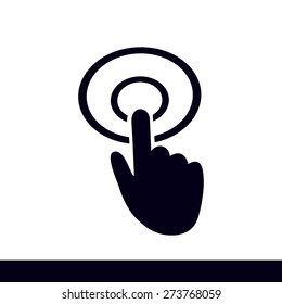 Hand cursor sign icon. Hand pointer symbol. Modern UI website navigation. Flat design. EPS 10.