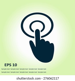 Hand cursor sign icon. Hand pointer symbol. Modern UI website navigation. Flat design. EPS 10.