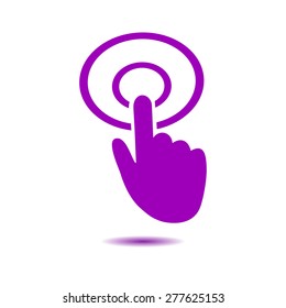 Hand cursor sign icon. Hand pointer symbol. Modern UI website navigation. Flat design. EPS 10.