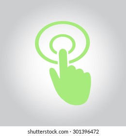 Hand cursor sign icon. Hand pointer symbol. Modern UI website navigation. Flat design. EPS 10.