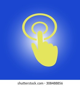 Hand cursor sign icon. Hand pointer symbol. Modern UI website navigation. Flat design. EPS 10.