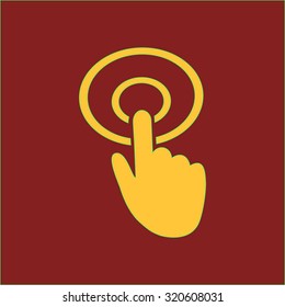 Hand cursor sign icon. Hand pointer symbol. Modern UI website navigation. Flat design. EPS 10.