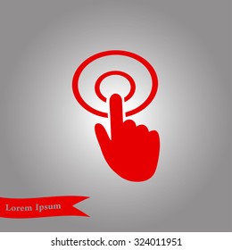 Hand cursor sign icon. Hand pointer symbol. Modern UI website navigation. Flat design. EPS 10.