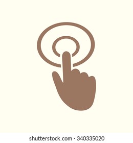 Hand cursor sign icon. Hand pointer symbol. Modern UI website navigation. Flat design. EPS 10.