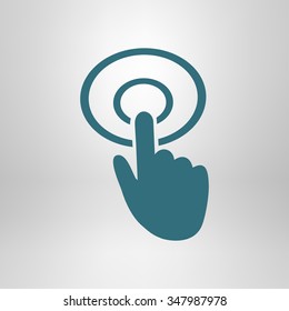 Hand cursor sign icon. Hand pointer symbol. Modern UI website navigation. Flat design. EPS 10.