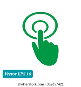 Hand cursor sign icon. Hand pointer symbol. Modern UI website navigation. Flat design. EPS 10.