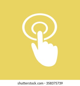 Hand cursor sign icon. Hand pointer symbol. Modern UI website navigation. Flat design. EPS 10.