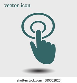 Hand cursor sign icon. Hand pointer symbol. Modern UI website navigation. Flat design. EPS 10.
