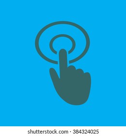 Hand cursor sign icon. Hand pointer symbol. Modern UI website navigation. Flat design. EPS 10.