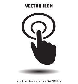 Hand cursor sign icon. Hand pointer symbol. Modern UI website navigation. Flat design. EPS 10.