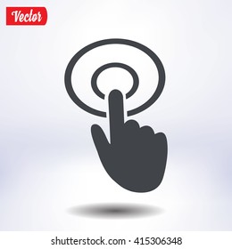 Hand cursor sign icon. Hand pointer symbol. Modern UI website navigation. Flat design. EPS 10.