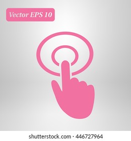 Hand cursor sign icon. Hand pointer symbol. Modern UI website navigation. Flat design. EPS 10.