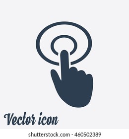 Hand cursor sign icon. Hand pointer symbol. Modern UI website navigation. Flat design. EPS 10.