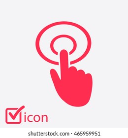 Hand cursor sign icon. Hand pointer symbol. Modern UI website navigation. Flat design. EPS 10.
