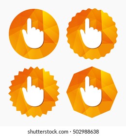 Hand cursor sign icon. Hand pointer symbol.