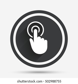 Hand cursor sign icon. Hand pointer symbol.