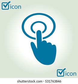 Hand cursor sign icon. Hand pointer symbol. Modern UI website navigation. Flat design. EPS 10.