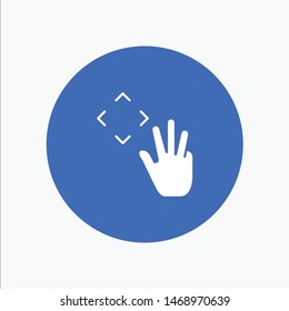 Hand, Hand Cursor, Up, Croup. Vector Icon Template background