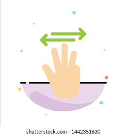 Hand, Hand Cursor, Up, Left, Right Abstract Flat Color Icon Template