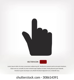 Hand cursor vecior icon