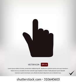 Hand cursor vecior icon