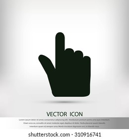 Hand cursor vecior icon