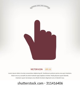 Hand cursor vecior icon