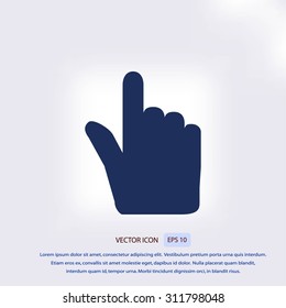 Hand cursor vecior icon