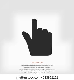 Hand cursor vecior icon