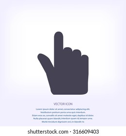 Hand cursor vecior icon