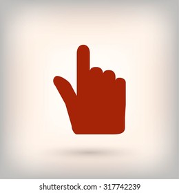 Hand cursor vecior icon