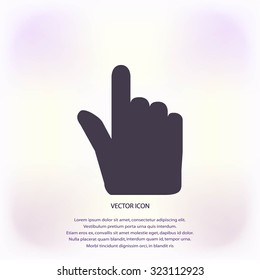 Hand cursor vecior icon