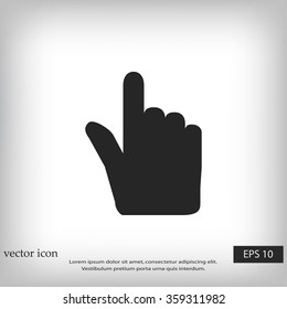 Hand cursor vecior icon