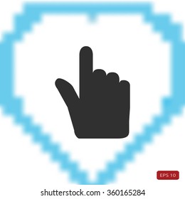 Hand cursor vecior icon