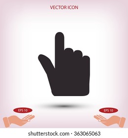 Hand cursor vecior icon