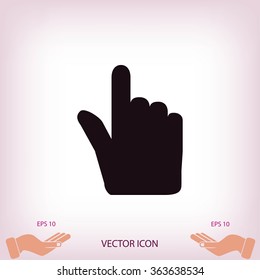 Hand cursor vecior icon