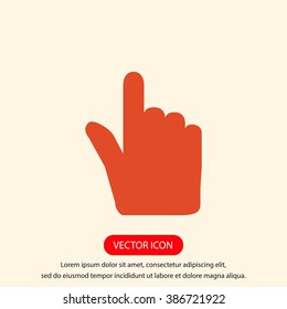 Hand cursor vecior icon