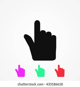 Hand cursor vecior icon